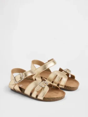 Kleinkind-Sandalen mit Metallic-Riemen