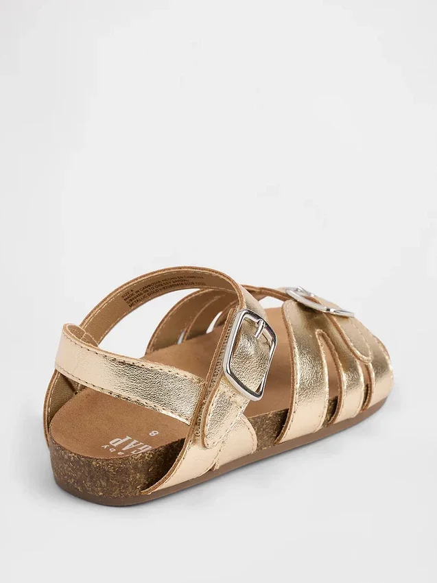 Kleinkind-Sandalen mit Metallic-Riemen