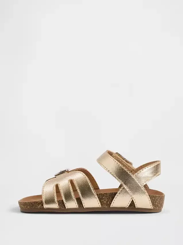 Kleinkind-Sandalen mit Metallic-Riemen