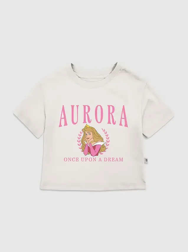Kleinkind-T-Shirt mit „Aurora“-Motiv im College-Stil