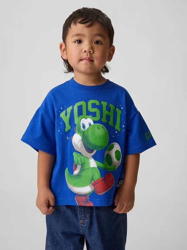 Kleinkind-T-Shirt mit übergroßem „Super Mario“-Aufdruck