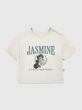 Kleinkind-T-Shirt mit Jasmine-Motiv im Collegiate-Stil