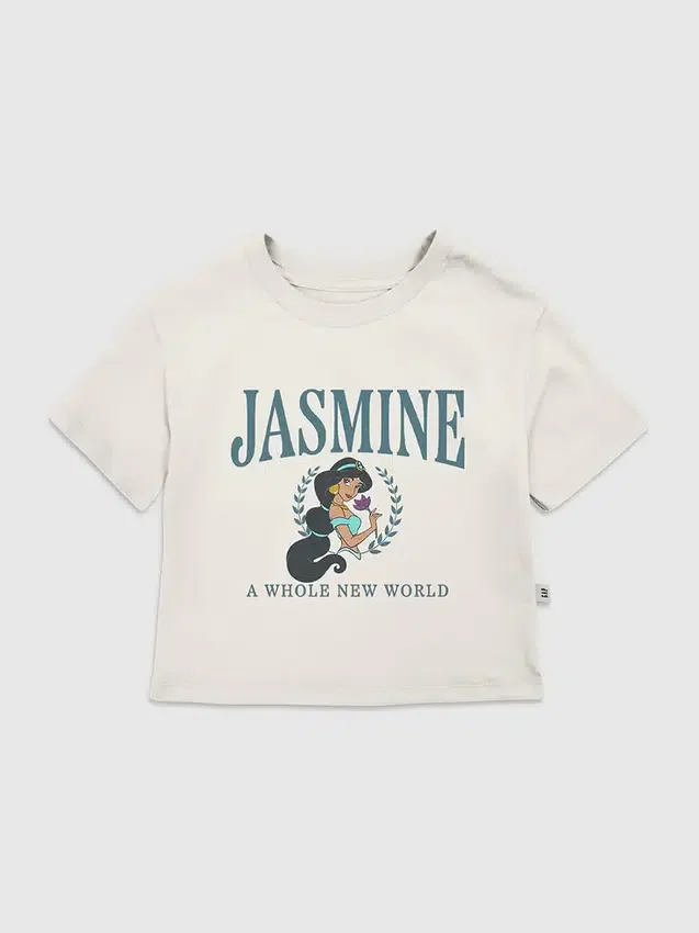 Kleinkind-T-Shirt mit Jasmine-Motiv im Collegiate-Stil