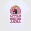 Kleinkind-T-Shirt mit Kurzarm-Aufdruck „Frozen – Die kleine Schwester Anna“ in Shorts