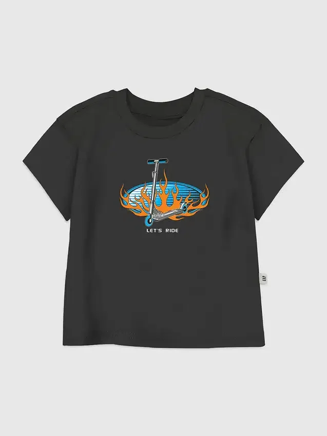 Kleinkind-T-Shirt mit „Lets Ride“-Grafik
