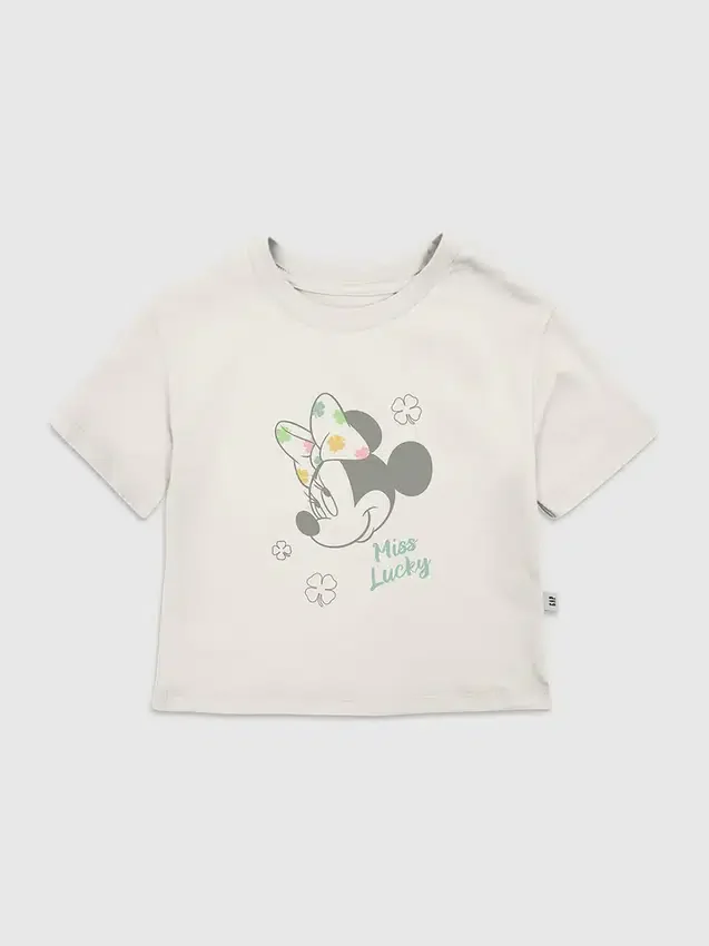 Kleinkind-T-Shirt mit Minnie-Mouse-„Miss Lucky“-Motiv