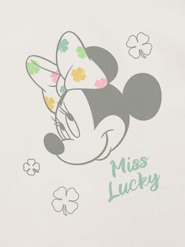 Kleinkind-T-Shirt mit Minnie-Mouse-„Miss Lucky“-Motiv