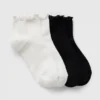 Knöchelsocken mit Rüschenbesatz (2er-Pack)