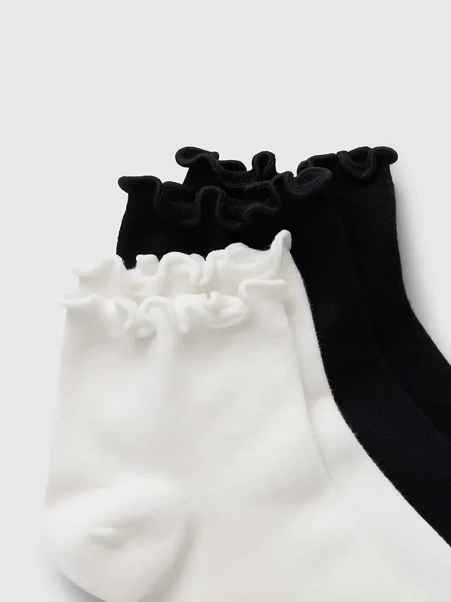 Knöchelsocken mit Rüschenbesatz (2er-Pack)