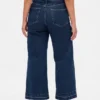 Kurvenbetonte, hoch taillierte, weit geschnittene Knöchellange Jeans