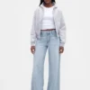 Kurvenbetonte, ultrasofte Baggy-Jeans mit mittlerer Leibhöhe