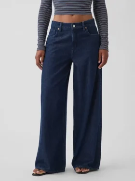 Kurvenbetonte, ultrasofte Baggy-Jeans mit mittlerer Leibhöhe