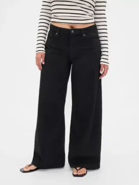 Kurvenbetonte, ultrasofte Baggy-Jeans mit mittlerer Leibhöhe