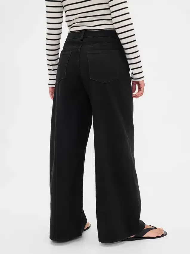Kurvenbetonte, ultrasofte Baggy-Jeans mit mittlerer Leibhöhe