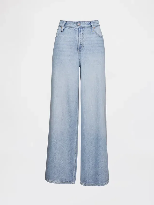 Kurvenbetonte, ultrasofte Baggy-Jeans mit mittlerer Leibhöhe