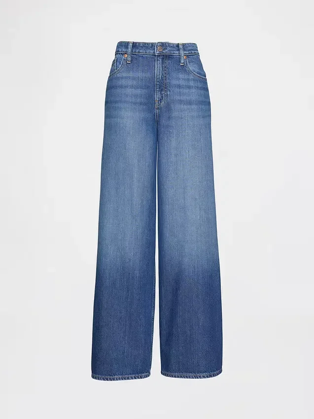 Kurvenbetonte, ultrasofte Baggy-Jeans mit mittlerer Leibhöhe