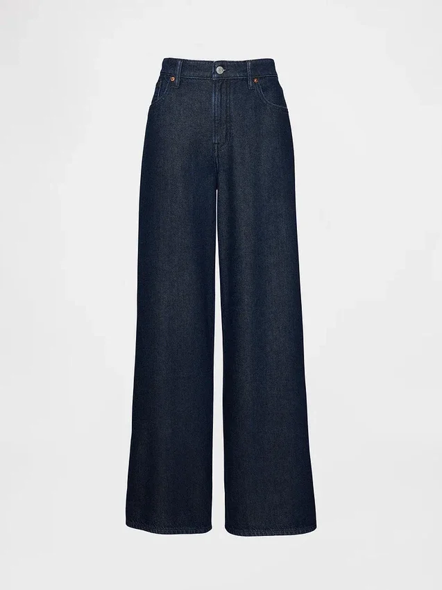 Kurvenbetonte, ultrasofte Baggy-Jeans mit mittlerer Leibhöhe