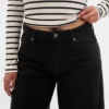 Kurvenbetonte, ultrasofte Baggy-Jeans mit mittlerer Leibhöhe