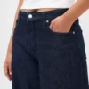Kurvenbetonte, ultrasofte Baggy-Jeans mit mittlerer Leibhöhe