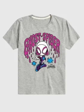 Kurzarm-T-Shirt für Kleinkinder mit „Marvel Scribble Ghost Spider“-Motiv