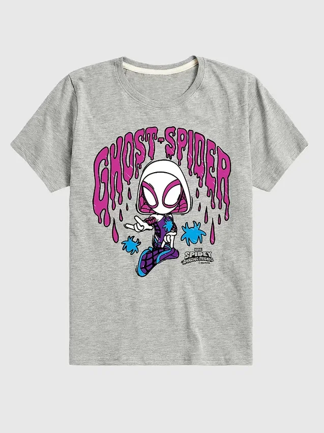 Kurzarm-T-Shirt für Kleinkinder mit „Marvel Scribble Ghost Spider“-Motiv