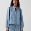 Kurze Swing-Jacke aus Denim