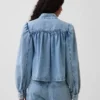 Kurze Swing-Jacke aus Denim