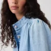 Kurze Swing-Jacke aus Denim
