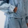 Kurze Swing-Jacke aus Denim