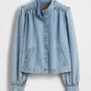 Kurze Swing-Jacke aus Denim