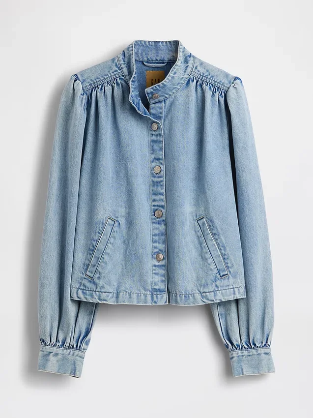 Kurze Swing-Jacke aus Denim