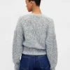 Kurzer Strickpullover aus Baumwollmischung