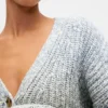 Kurzer Strickpullover aus Baumwollmischung