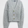 Kurzer Strickpullover aus Baumwollmischung