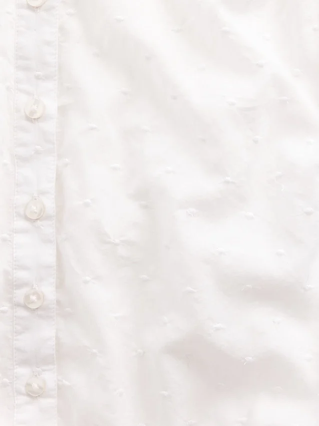 Kurzes Peplum-Oberteil mit Knopfleiste