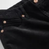 Lange, schmal geschnittene Cord-Hose mit niedriger Leibhöhe