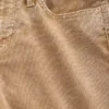 Lange, schmal geschnittene Cord-Hose mit niedriger Leibhöhe