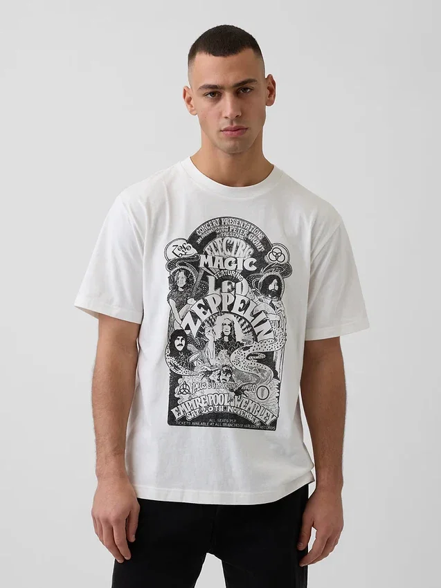 Led Zeppelin T-Shirt mit Grafik in lockerer Passform