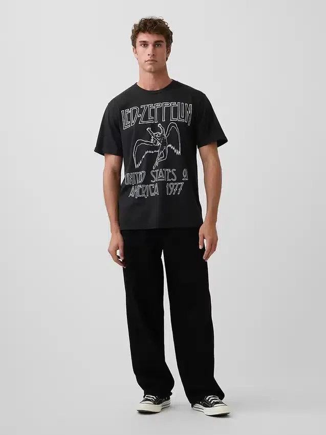 Led Zeppelin T-Shirt mit Grafik in lockerer Passform