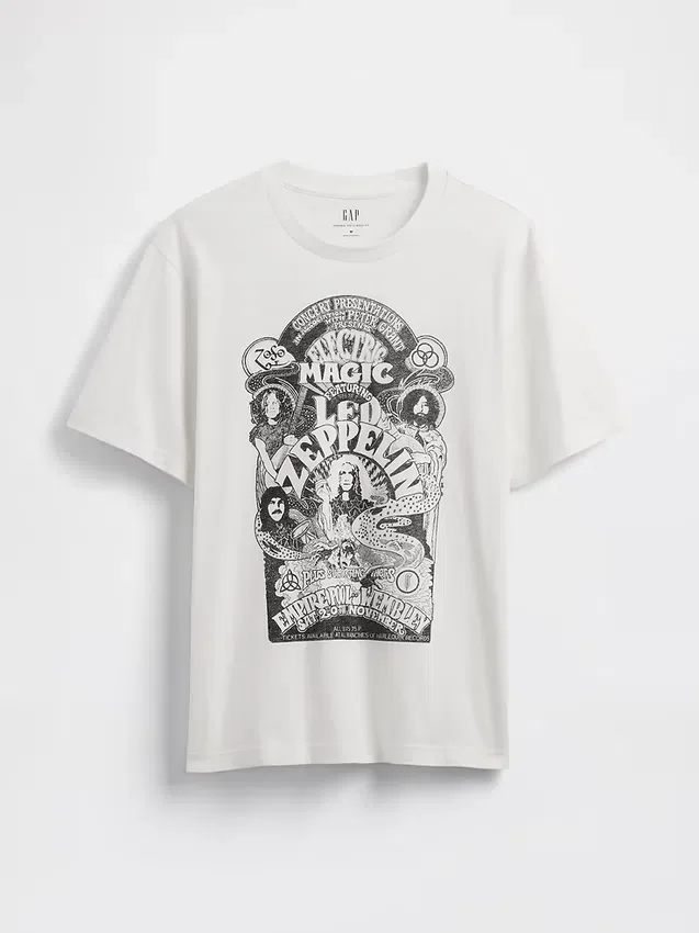 Led Zeppelin T-Shirt mit Grafik in lockerer Passform
