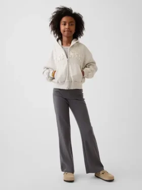 Leggings für Kinder mit umgeschlagenem Saum und ausgestelltem Bein