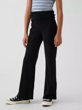 Leggings für Kinder mit umgeschlagenem Saum und ausgestelltem Bein