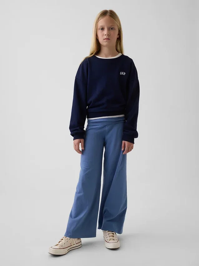 Leggings für Kinder mit weitem Bein und umgeschlagenem Bund