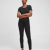 Leggings mit hoher Leibhöhe und Bi-Stretch