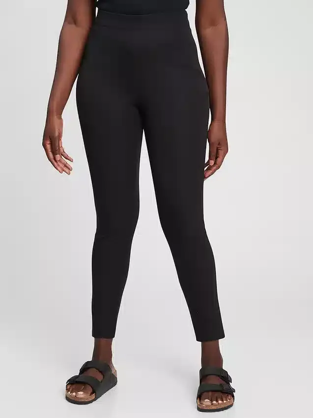 Leggings mit hoher Leibhöhe und Bi-Stretch