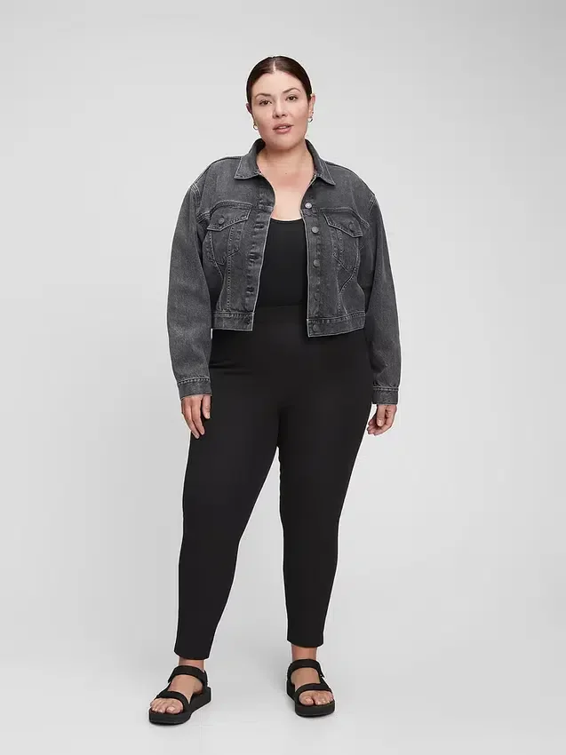 Leggings mit hoher Leibhöhe und Bi-Stretch