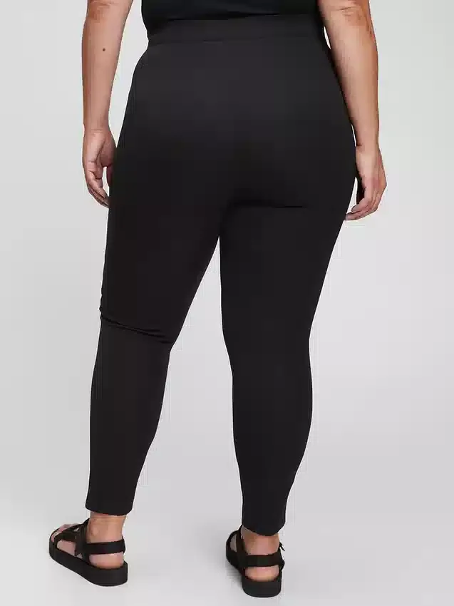 Leggings mit hoher Leibhöhe und Bi-Stretch