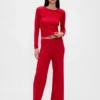 Leichte CashSoft-Pointelle-Herz-Pyjama-Hose