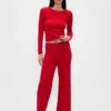 Leichte CashSoft-Pointelle-Herz-Pyjama-Hose