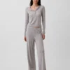 Leichte CashSoft-Pointelle-Herz-Pyjama-Hose